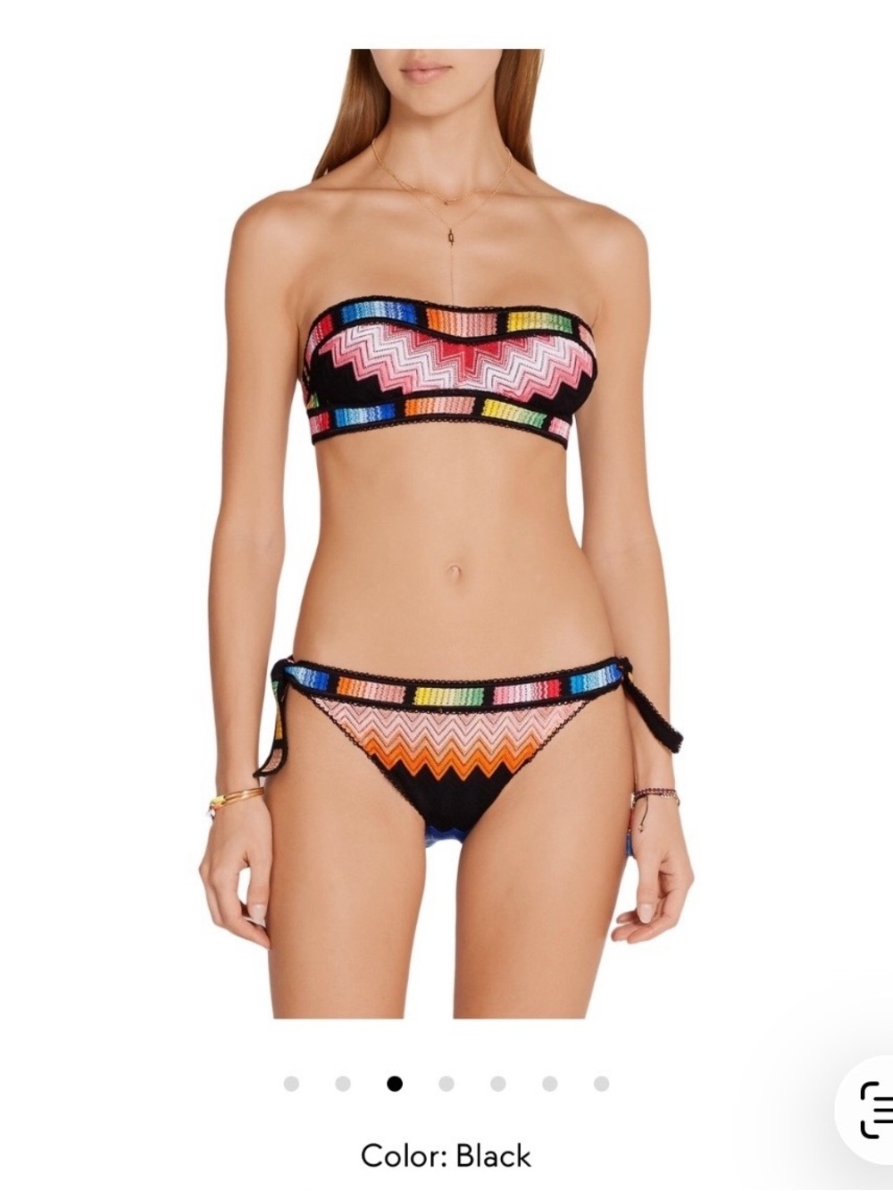 Missoni two piece bathing suit and pouch